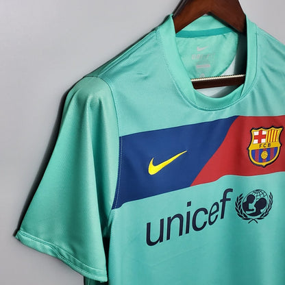 Barcelona Auswärtstrikot 10/11 Herren Fan-Version Blau (Retro)