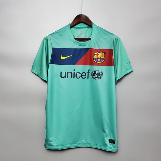 Barcelona Auswärtstrikot 10/11 Herren Fan-Version Blau (Retro)