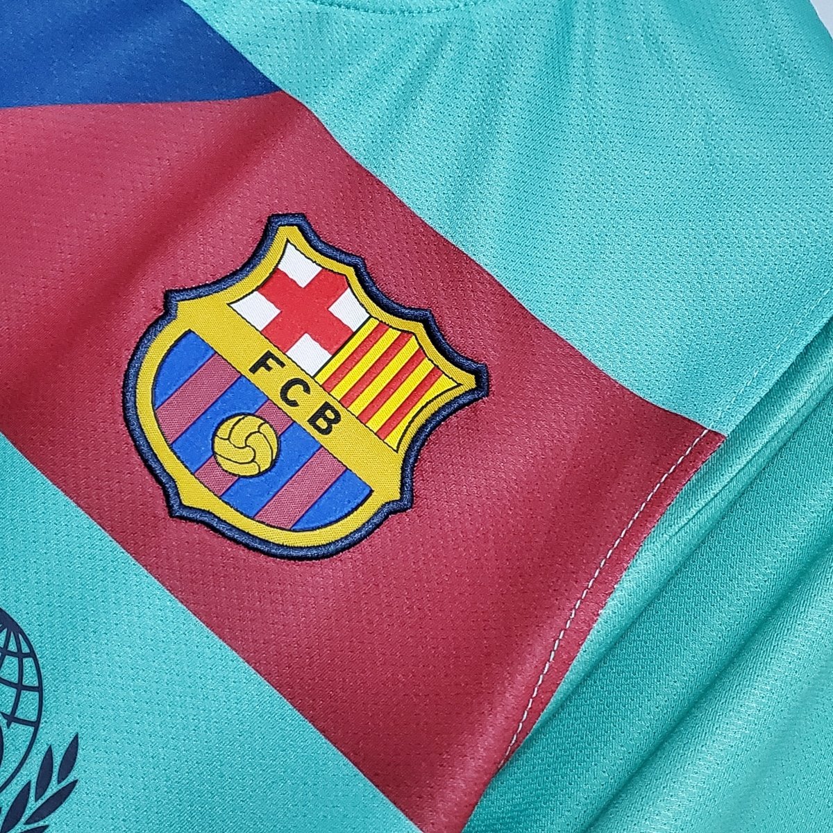 Barcelona Auswärtstrikot 10/11 Herren Fan-Version Blau (Retro)