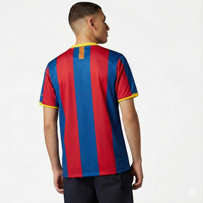 Barcelona Heimtrikot 10/11 Herren Fan-Version Blau und Granat (Retro)