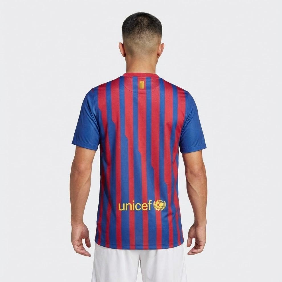 Barcelona Heimtrikot 11/12 Herren Fan-Version Blau und Granat (Retro)