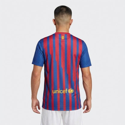 Barcelona Heimtrikot 11/12 Herren Fan-Version Blau und Granat (Retro)