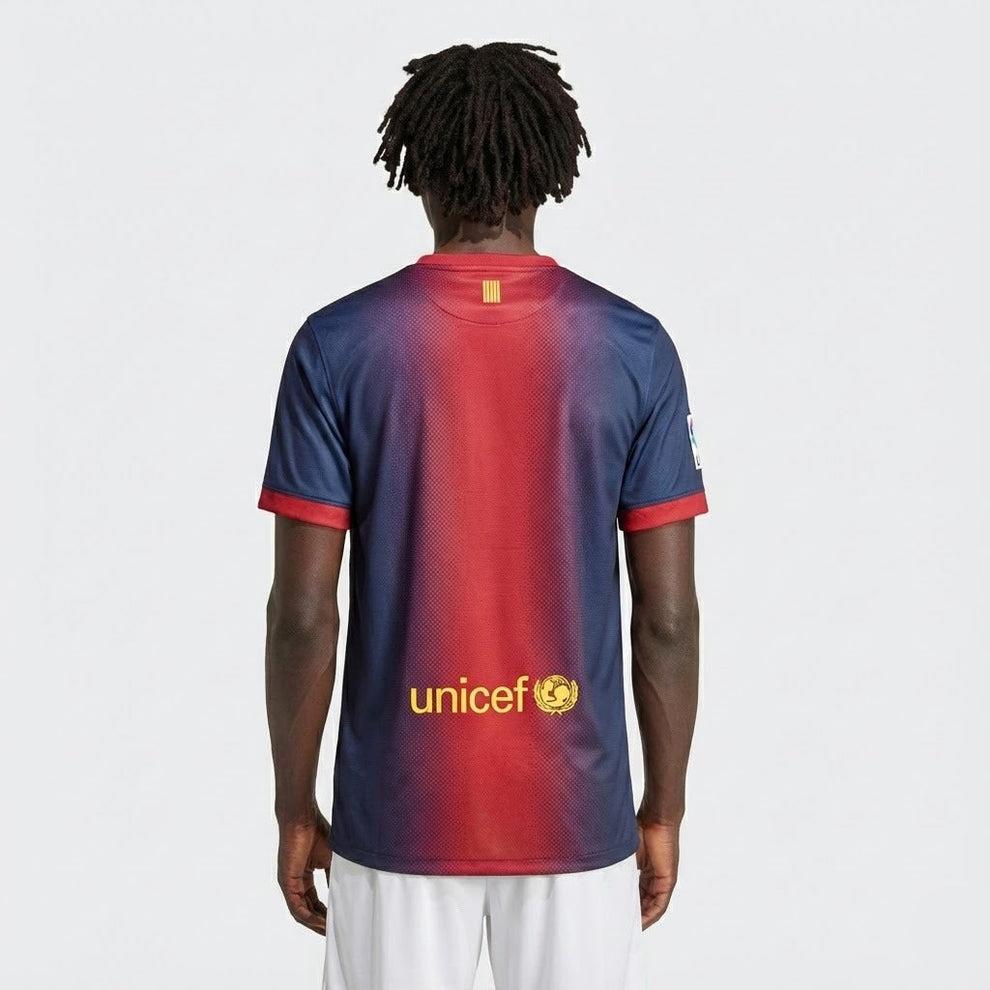 Barcelona Heimtrikot 12/13 Herren Fan-Version Blau und Granat (Retro)