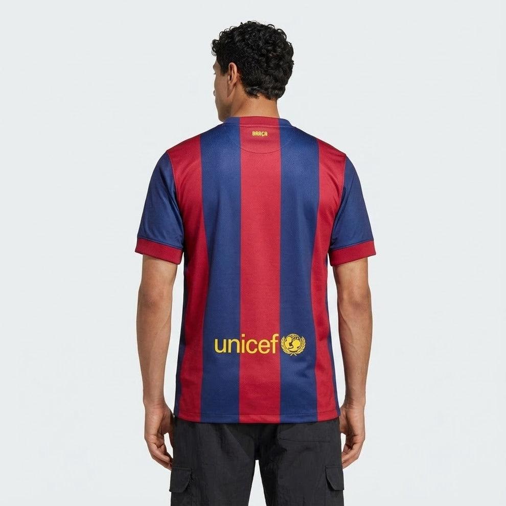 Barcelona Heimtrikot 14/15 Herren Fan-Version Blau und Granat (Retro)
