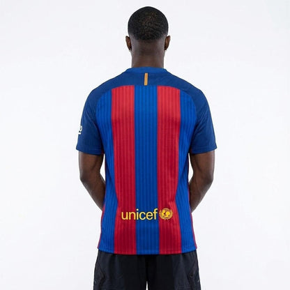 Barcelona Heimtrikot 16/17 Herren Fan-Version Blau und Granat (Retro)