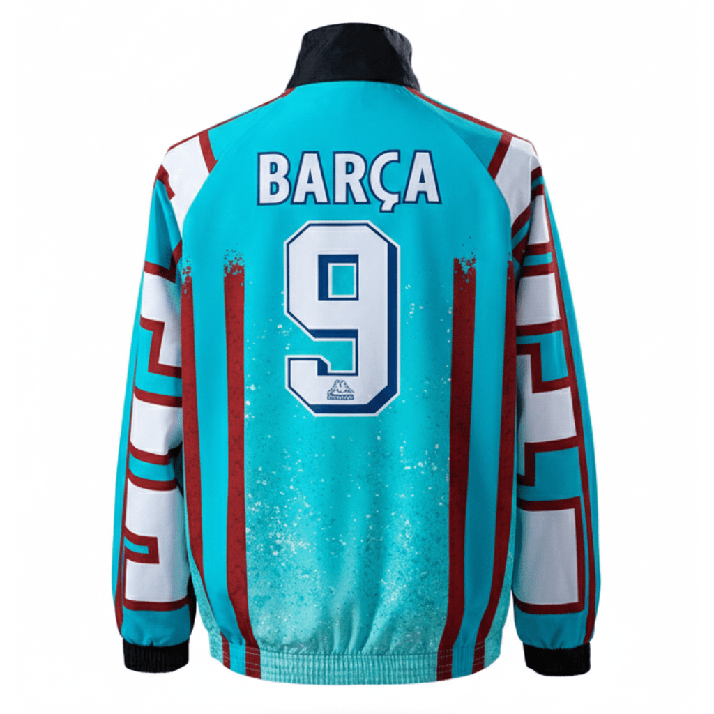 Barcelona Jacke Retro Herren Blau