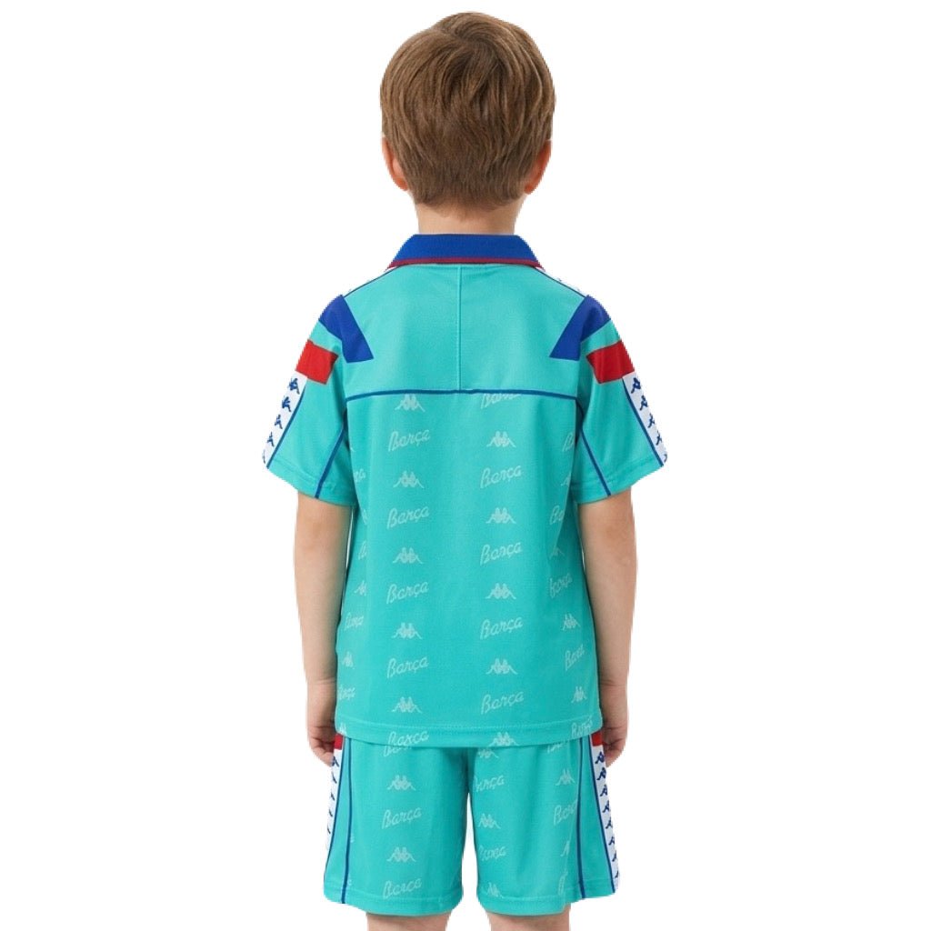 Barcelona Kinder-Set Auswärtstrikot 1992/95 Trikot und Shorts (Retro)