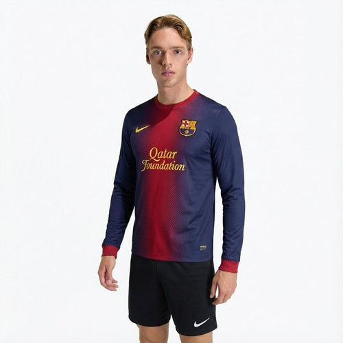 Barcelona Langarm Heimtrikot 12/13 Herren Fan-Version (Retro)