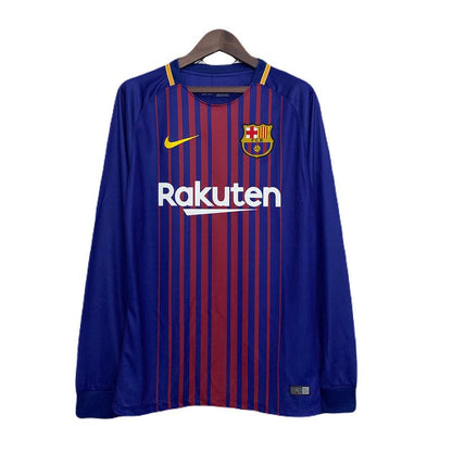 Barcelona Langarm Heimtrikot 2017/18 Herren Fan-Version (Retro)