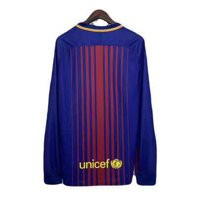 Barcelona Langarm Heimtrikot 2017/18 Herren Fan-Version (Retro)