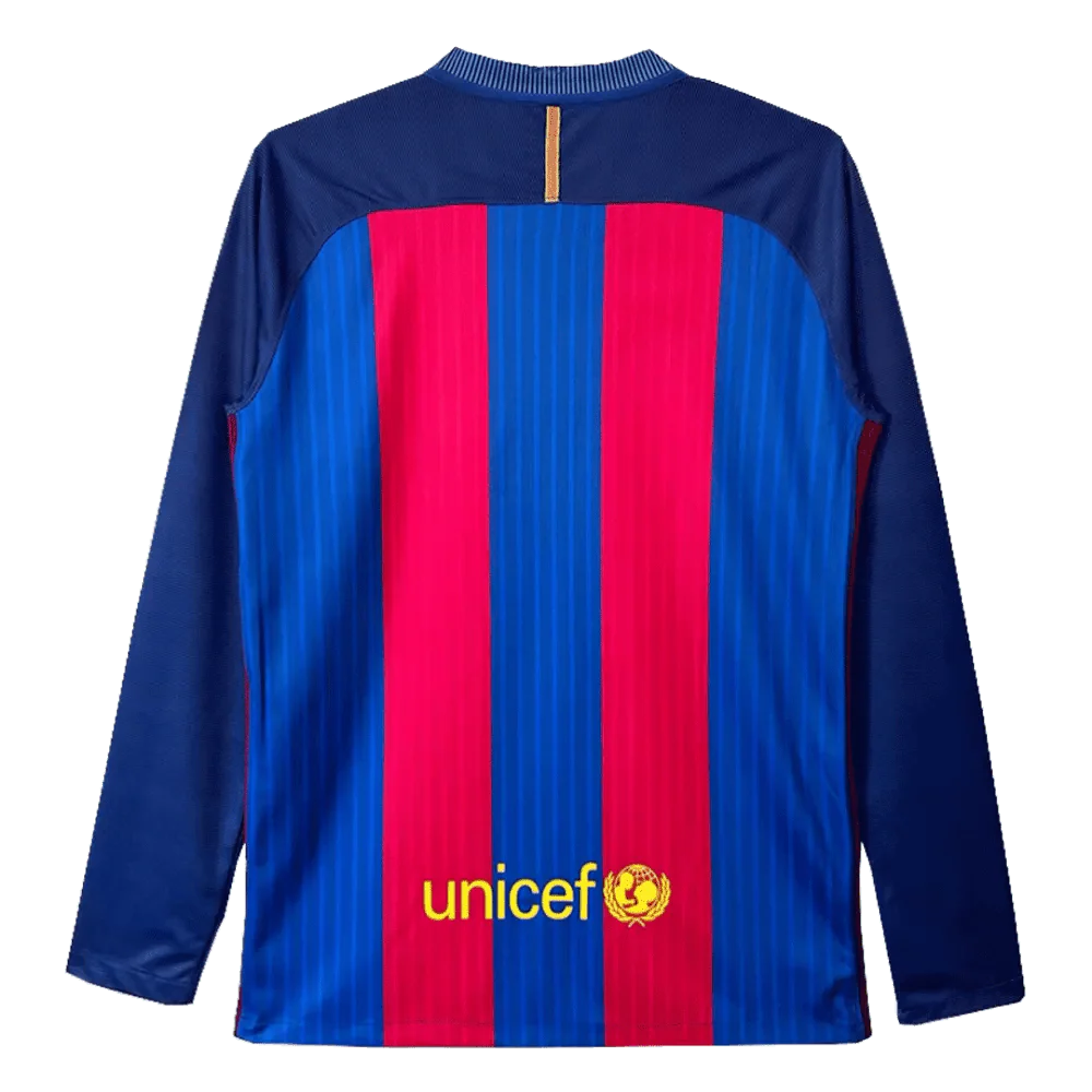 Barcelona Langarm Heimtrikot 17/18 Herren Fan-Version (Retro)
