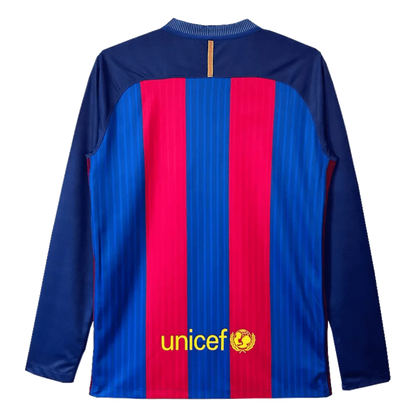 Barcelona Langarm Heimtrikot 17/18 Herren Fan-Version (Retro)
