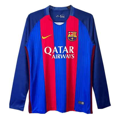 Barcelona Langarm Heimtrikot 17/18 Herren Fan-Version (Retro)