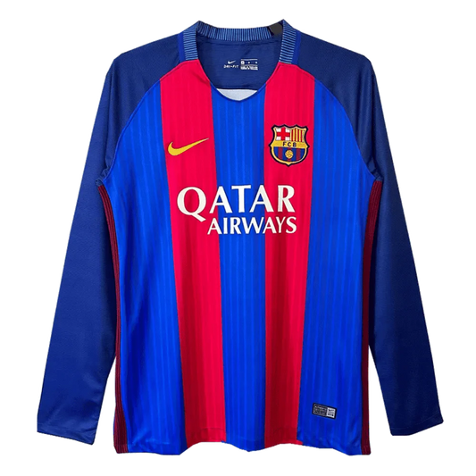 Barcelona Langarm Heimtrikot 17/18 Herren Fan-Version (Retro)
