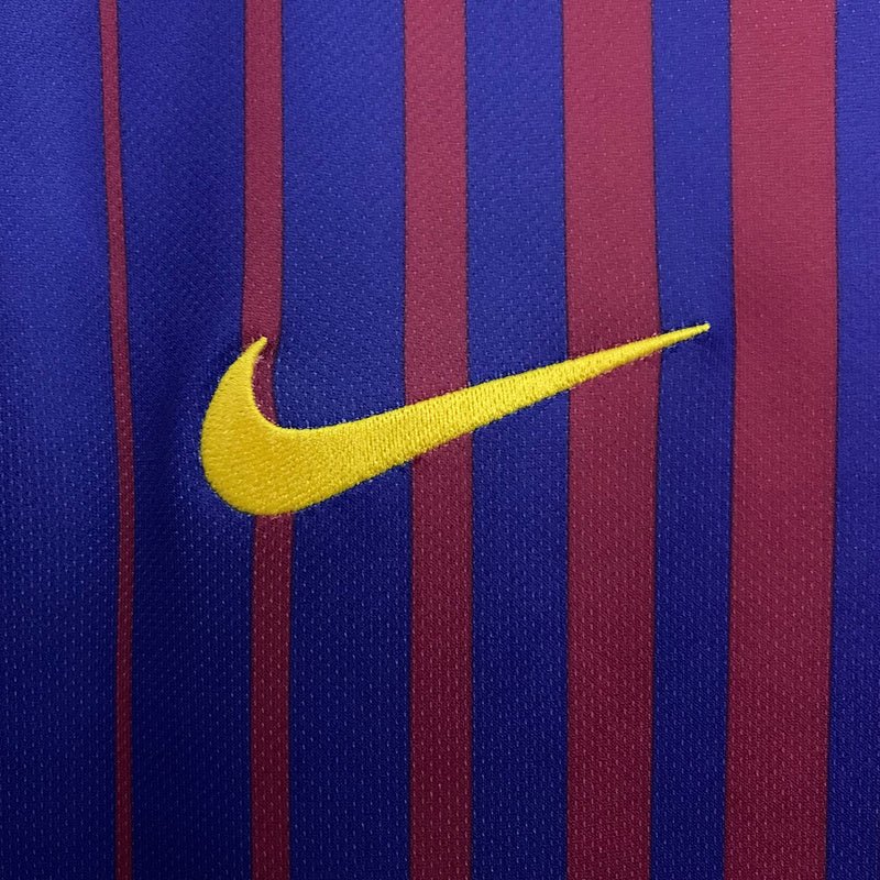 Barcelona Langarm Heimtrikot 2017/18 Herren Fan-Version (Retro)