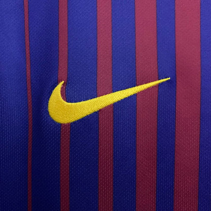 Barcelona Langarm Heimtrikot 2017/18 Herren Fan-Version (Retro)