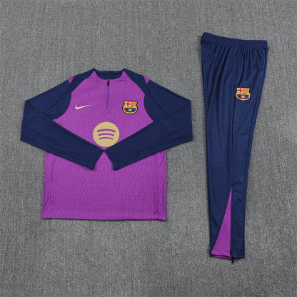 Barcelona Trainingsanzug 25/26 Herren Jacke Lila und Hose Blau