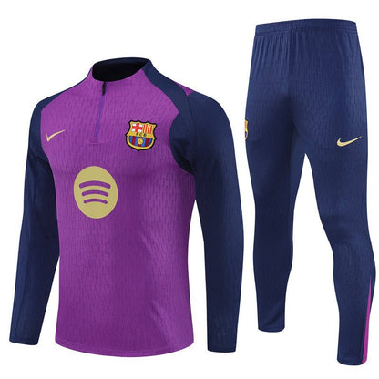 Barcelona Trainingsanzug 25/26 Herren Jacke Lila und Hose Blau