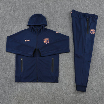 Barcelona Trainingsanzug 25/26 Jacke und Hose Dunkelblau Herren
