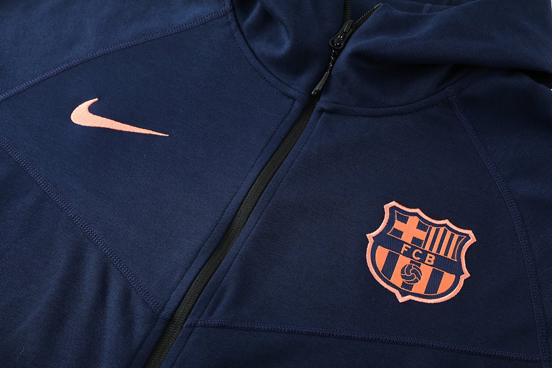 Barcelona Trainingsanzug 25/26 Jacke und Hose Dunkelblau Herren