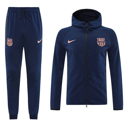 Barcelona Trainingsanzug 25/26 Jacke und Hose Dunkelblau Herren