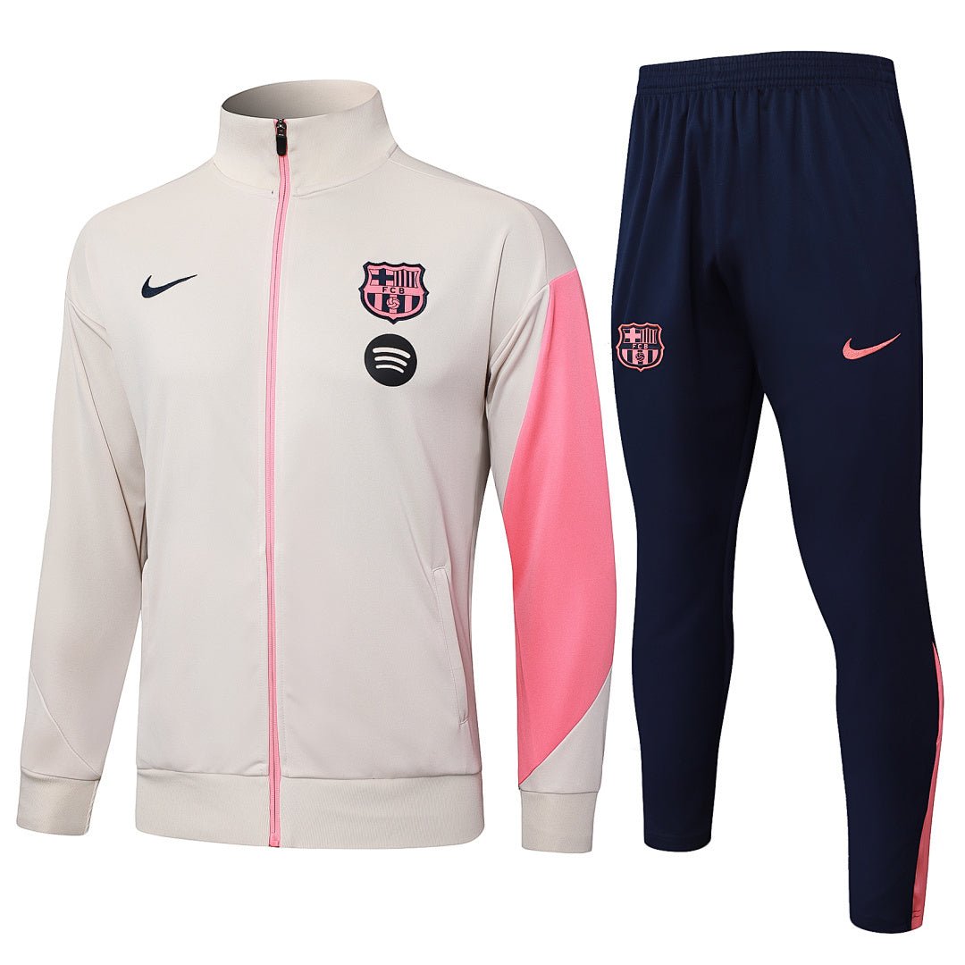 Barcelona Trainingsanzug 25/26 Jacke Lachs und Hose Herren