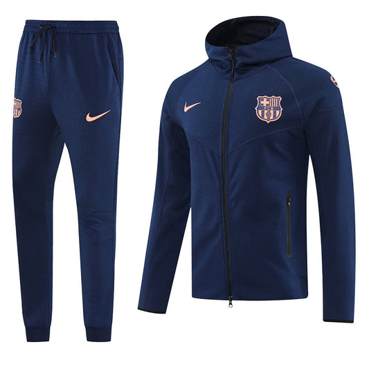 Barcelona Trainingsanzug 25/26 Jacke und Hose Dunkelblau Herren