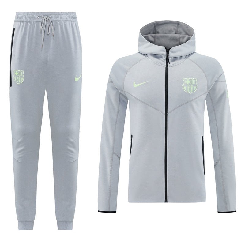 FC Barcelona Trainingsanzug Jacke und Hose 25/26 Herren Grau