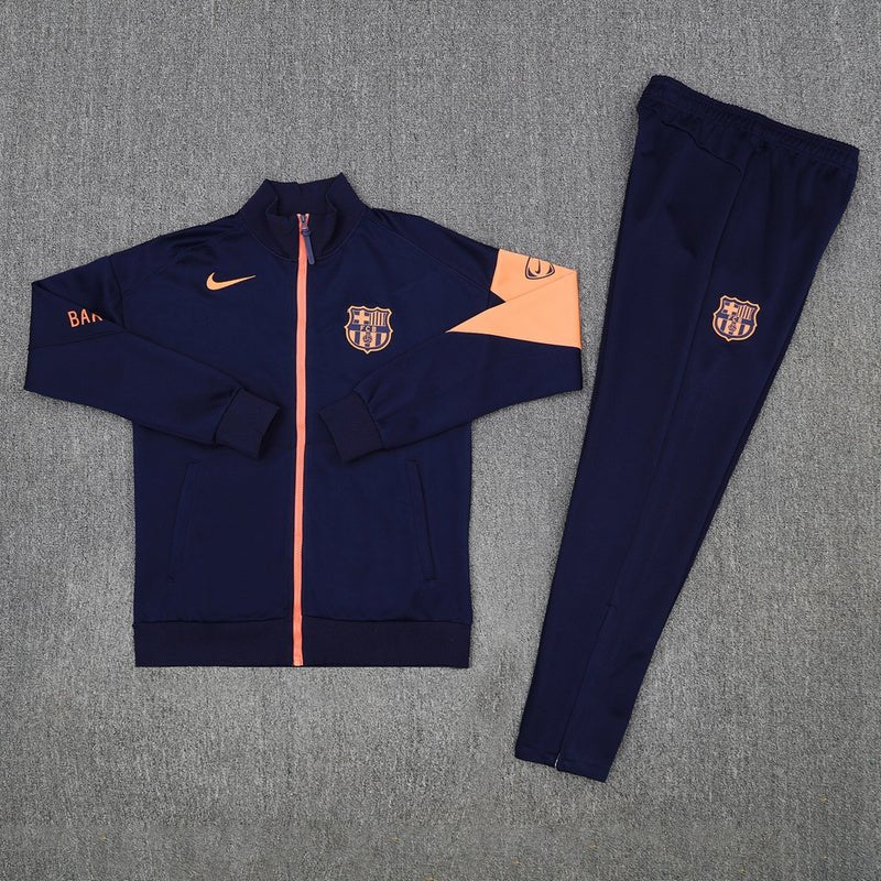Barcelona Trainingsanzug Jacke und Hose 25/26 Dunkelblau