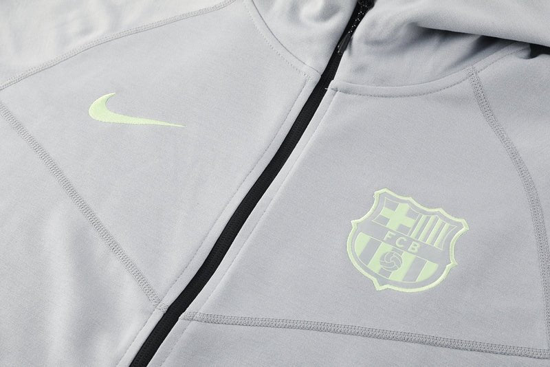 FC Barcelona Trainingsanzug Jacke und Hose 25/26 Herren Grau