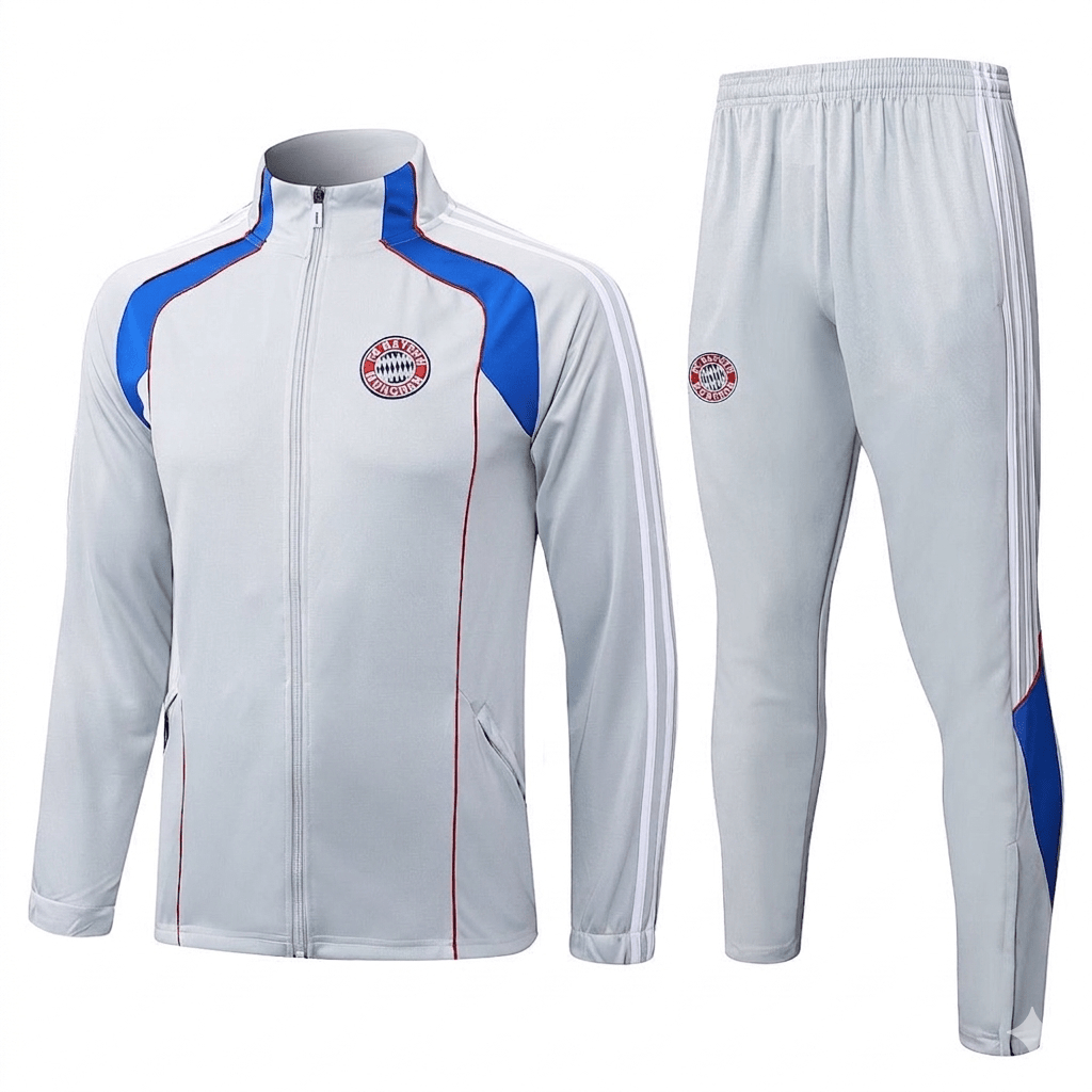 Bayern München Trainingsanzug 25/26 Jacke und Hose Grau