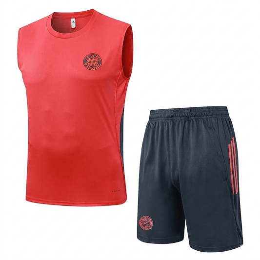 Bayern München Trainingsset 25/26 Tanktop Orange und Shorts