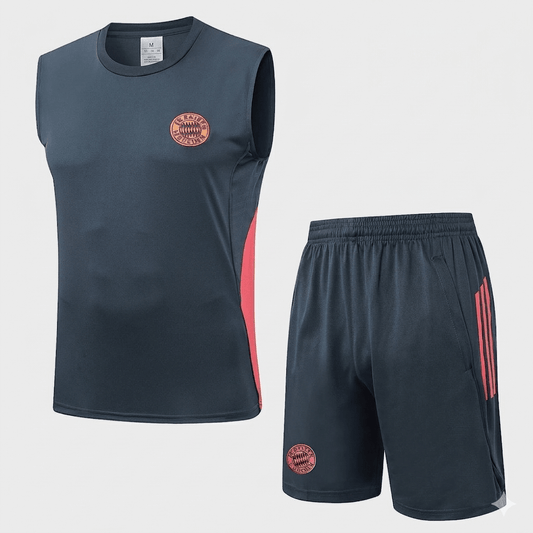 Bayern München Trainingsset 25/26 Tanktop und Shorts Grau