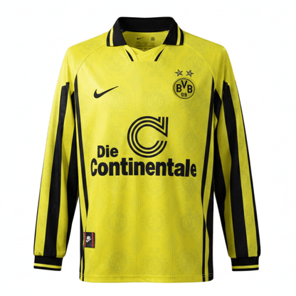 Borussia Dortmund Heimtrikot Langarm 1996/97 Herren Fan-Version (Retro)