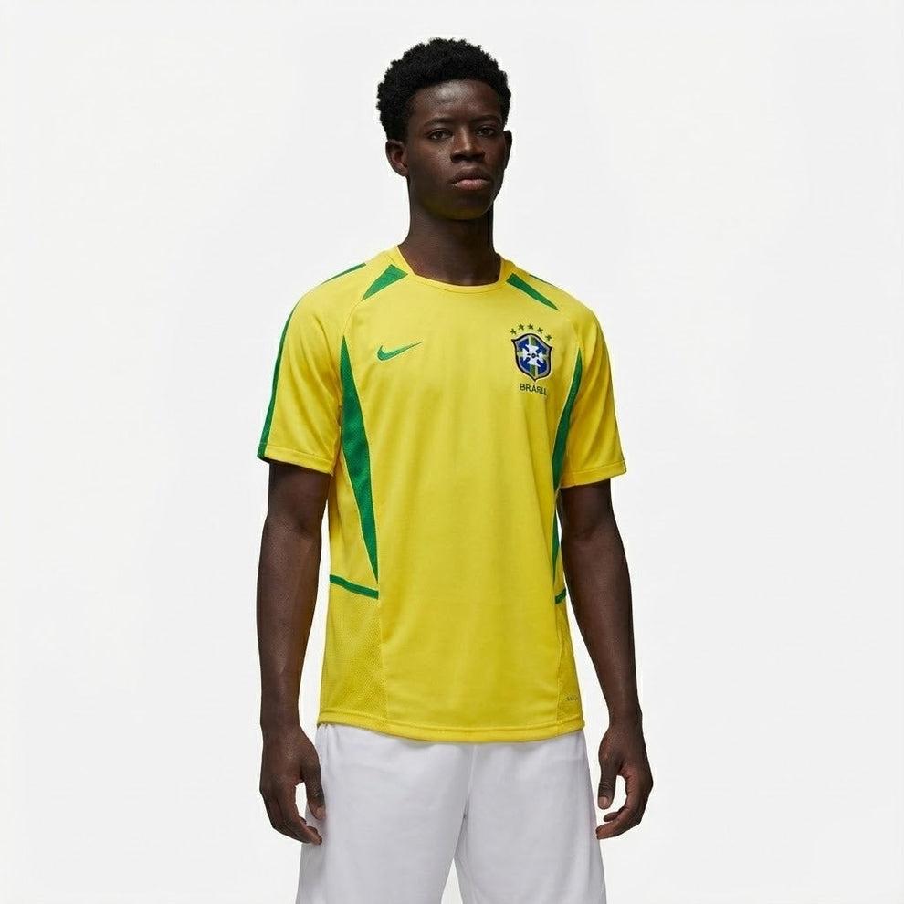 Brasilien Heimtrikot 02/03 Herren Fan-Version Gelb (Retro)