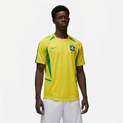 Brasilien Heimtrikot 02/03 Herren Fan-Version Gelb (Retro)