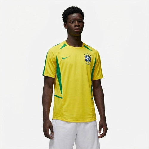 Brasilien Heimtrikot 02/03 Herren Fan-Version Gelb (Retro)