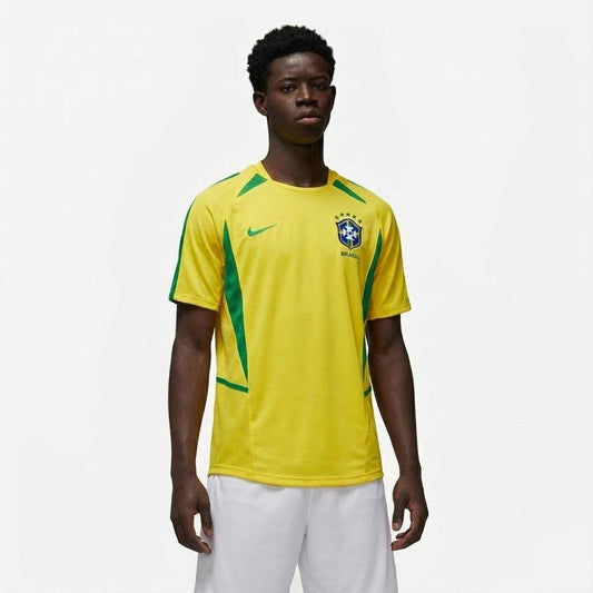 Brasilien Heimtrikot 02/03 Herren Fan-Version Gelb (Retro)