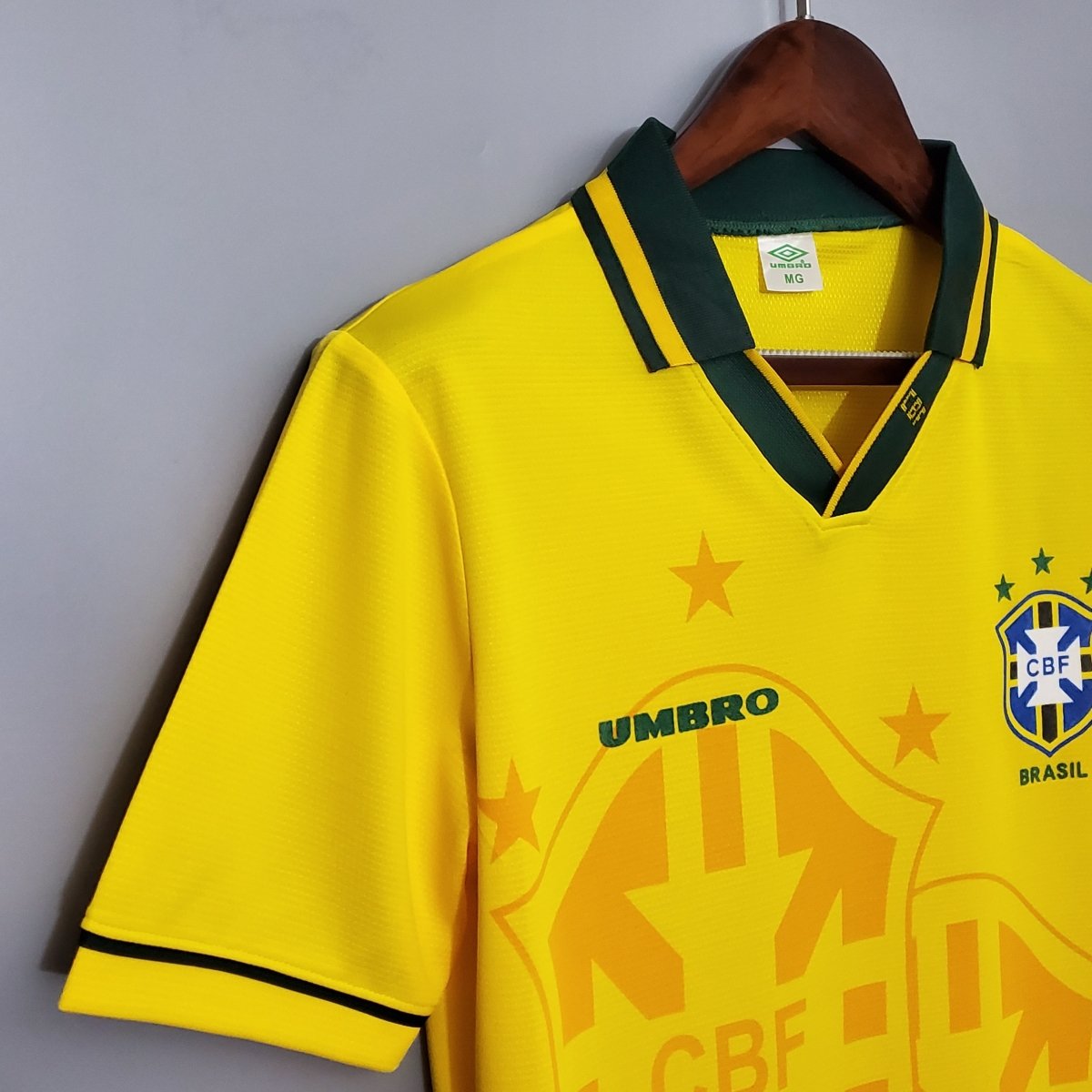Brasilien Heimtrikot 1994 Herren Fan-Version Gelb (Retro)