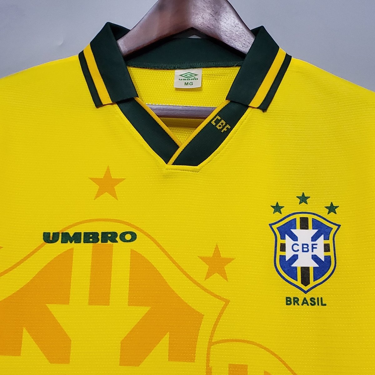 Brasilien Heimtrikot 1994 Herren Fan-Version Gelb (Retro)