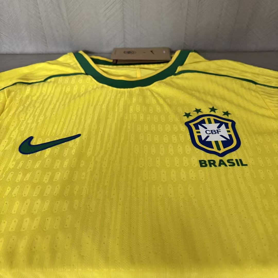 Brasilien Heimtrikot 1998 Herren Spieler-Version (Retro)