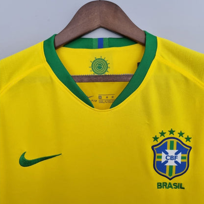 Brasilien Heimtrikot 2018 Herren Fan-Version Gelb (Retro)