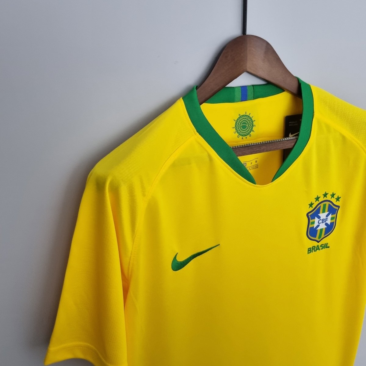 Brasilien Heimtrikot 2018 Herren Fan-Version Gelb (Retro)