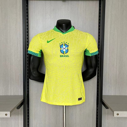 Brasilien Heimtrikot 24/25 Herren Spieler-Version Gelb