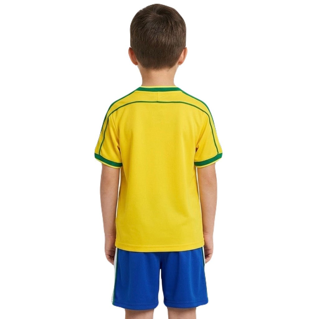 Brasilien Kinder-Set Heimtrikot 1998 Trikot und Shorts (Retro)