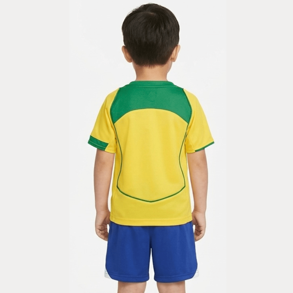 Brasilien Kinder-Set Heimtrikot 2004 Gelb und Blau (Retro)