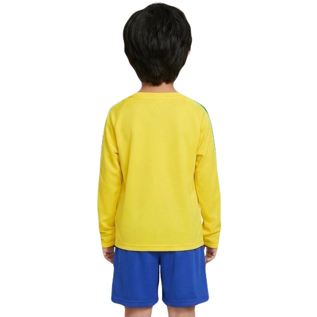 Brasilien Kinder-Set Heimtrikot Langarm 2002 Trikot und Shorts (Retro)