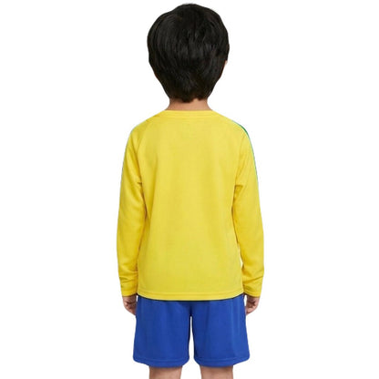 Brasilien Kinder-Set Heimtrikot Langarm 2002 Trikot und Shorts (Retro)