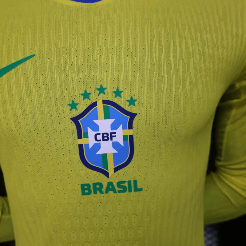 Brasilien Langarm Heimtrikot 25/26 Herren Spieler-Version