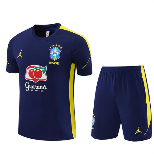 Brasilien Trainingsset 26/27 Trikot und Shorts Marineblau